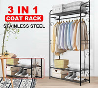 Extra Large Iron Clothes Rack Garment Hanging Stand