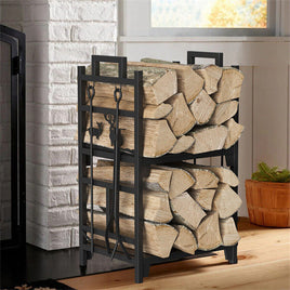 Iron Log Holder Indoor Heavy Duty Firewood Rack 180kg