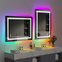 600x800mm LED Bathroom Mirror RBG Anti-Fog Aluminum