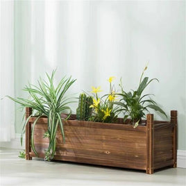 Large Raised Garden Bed Wooden Planter 90x30x33cm