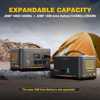 1000W 1408Wh Solar Generator 10A Black Portable Power Station
