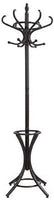 Brown Coat Rack with Stand Wooden Hat and 12 Hooks Hanger Walnut tree