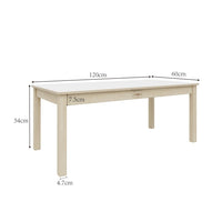 Jooyes Kids Birch and White Rectangular Table - H54cm