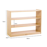 Jooyes 3 Shelf Wooden Storage Cabinet Open Back H76cm