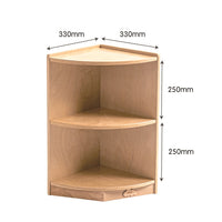Jooyes Kids 2 Tier Corner Shelf Wooden Storage Cabinet