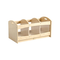 Jooyes Wooden and Acrylic See Through Storage Cabinet Display Unit