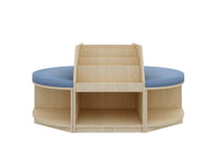 Jooyes Kids Wooden Reading Island Bookcase - Blue