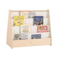 Jooyes Kids 4 Tier Wooden Display Bookcase With White Board And Storage