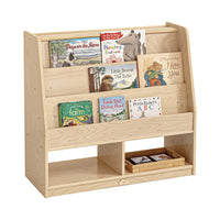 Jooyes Kids Double Side Wooden Bookcase With Storage