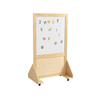 Jooyes Magnetic Mobile Discover Whiteboard with Pegboard - H140cm