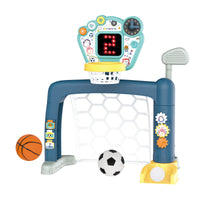 Sports World 3-in-1 Adjustable Indoor basketball, Soccer Goal, and Golf Set