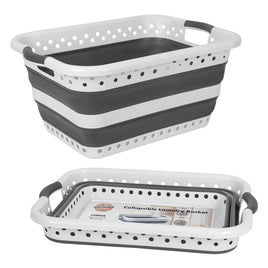 45L Space-Saving  Laundry Basket – Collapsible Hamper for Dorms, RVs, Homes & Garages