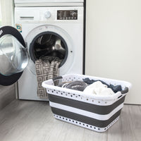 45L Space-Saving  Laundry Basket – Collapsible Hamper for Dorms, RVs, Homes & Garages