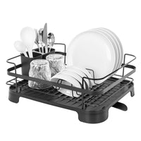 Steel Frame Dish Drying Rack Durable Steel Frame, Removable Utensil Holder, Compact Size for Small Kitchens & Apartments