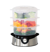 3 Tier Food Steamer with Stainless Steel Base