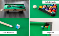 4-in-1 Games - Soccer, Table Tennis, Slide Hockey and Billiard Table