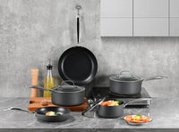 8-Piece Cookware Set with Non-stick Coating and Glass Lids
