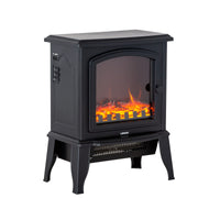 Electric 800W to 1800W Fireplace Heater with Realistic Log Flame Display