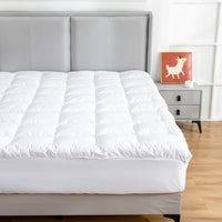 Hypoallergenic, Antibacterial w/ 100% Microfiber filling Mattress Topper - KING