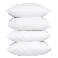 100 Percent Cotton Pillow Cover with 800g Poly Fill,  Hypoallergenic, Antibacterial, and Cooling Technology  4 PK