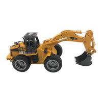 Remote Control Excavator Model Truck (6-Channel) w/ Driving Cab & Bucket