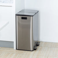 Stainless Steel Dual Compartment (30L each Section) Pedal Operation Rubbish Bin