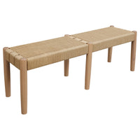 Kelly Loom Oak Bench (Natural)