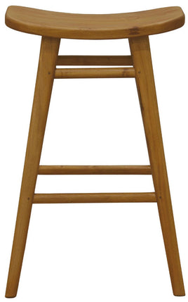Aria Oval Solid Timber Counter Stool (Caramel)