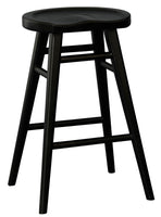 Scandinavian Timber Kitchen Counter Stool (Black)