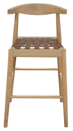 Elliot Leather Kitchen Counter Stool (Natural)