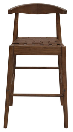 Elliot Leather Kitchen Counter Stool (Walnut)