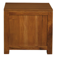 Amsterdam Solid Mahogany Timber 1 Drawer Bedside Table (Light Pecan)