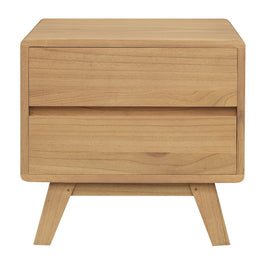 Providence 2 Drawer Bedside Table (Natural)