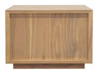 Oscar 1 Drawer Low Bedside Table (Natural)