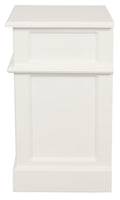 Tasmania 1 Solid Door 1 Drawer Bedside (White)