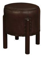 Heritage Genuine Goat Leather Ottoman/Footstool