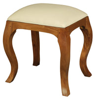 Eloise Cabriole Leg Dressing Stool (Light Pecan)