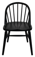 Vera Solid Oak Dining Chair - Set of 2 (Black)