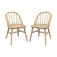 Vera Solid Oak Dining Chair - Set of 2 (Natural)