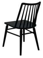 Riviera Solid Oak Dining Chair - Set of 2 (Black)