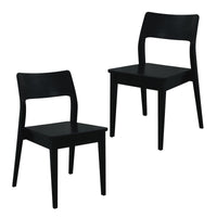 Providence Solid Oak Dining Chair - Set of 2 (Black)