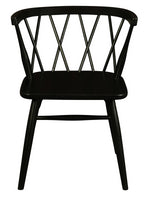 Sierra Cross Back Oak Chair - Set of 2 (Black)