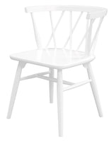 Sierra Cross Back Oak Chair - Set of 2 (White)