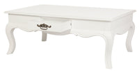 French Provincial 2 Drawer Coffee Table - White