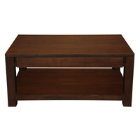 Amsterdam 2 Drawer Coffee Table - Mahogany