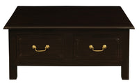Tasmania 4 Drawer Straight Leg Coffee Table (Chocolate)