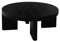 Apollo Round Solid Mindi Timber Coffe Table (Black)