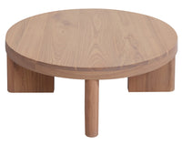 Apollo Round Solid Mindi Timber Coffe Table (Natural)