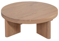 Apollo Round Solid Mindi Timber Coffe Table (Natural)