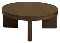 Apollo Round Solid Mindi Timber Coffe Table (Walnut)